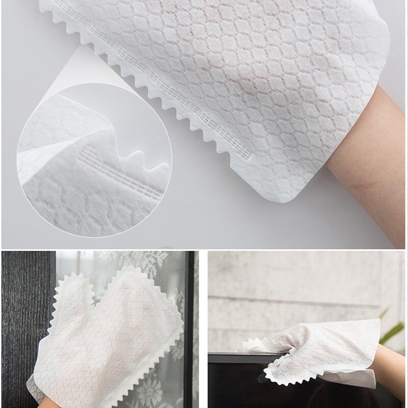 20Pcs Lazy Rag Gloves Wet Dry Housework Dishwashing Cloth Window Groove Gap Dust Removal Reusable Cleaning Tools