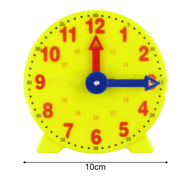 Montessori Student Learning Clock Time Teacher Gear Clock 12/24 Hour Parent-child Interaction Educational Clock Toy Teaching Aid