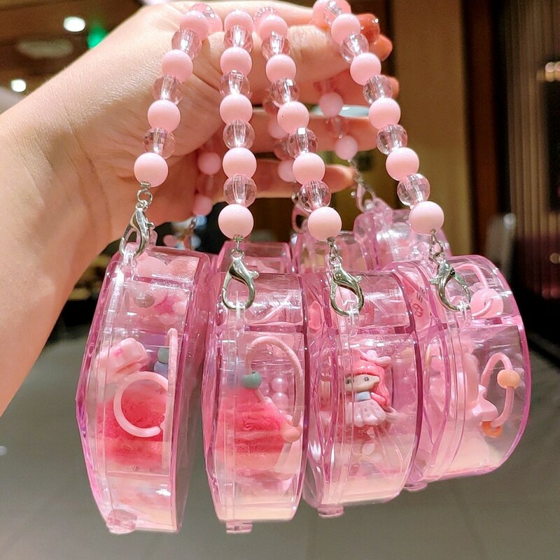 2023 الوردي الأميرة البساطة مجموعة مجوهرات الكرتون لطيف الفاكهة قلادة سوار قلادة مجموعة فتاة هدية عيد الأطفال