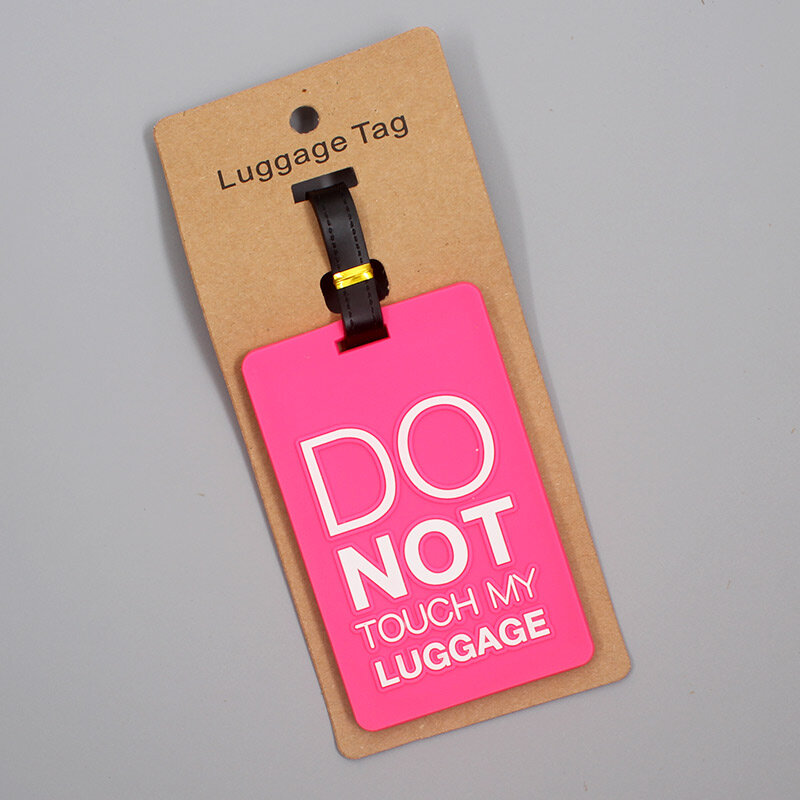 Travel Accessories “Hands Off”Luggage Travel Tag Silica Gel Suitcase ID Addres Holder Baggage Boarding Tag Portable Label