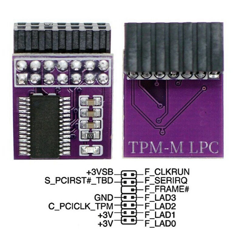 وحدة أمان التشفير TPM 2.0 عن بعد بطاقة TPM 14PIN لـ ASUS 14 Pin LPC TPM2.0 LPC 14 Pin وحدة أمان