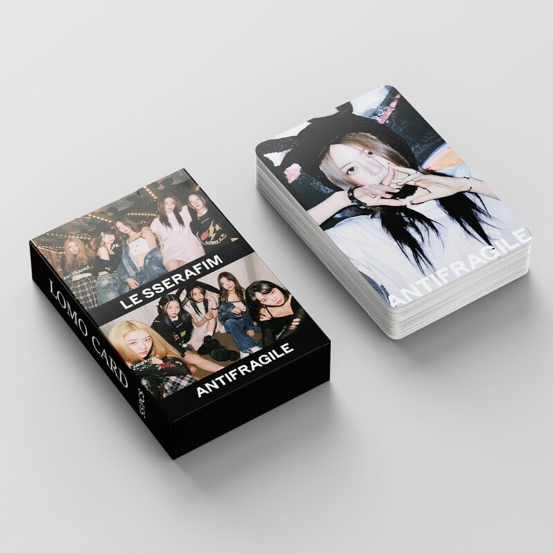 55 قطعة/المجموعة Kpop لو SSERAFIM جديد ألبوم ANTIFRAGILE صور بطاقات HD المطبوعة Photocards Lomo بطاقة لجمع المشجعين Photocards