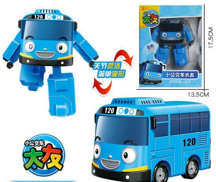 Korean Amine model Tayo the little bus Transformation Action Figure Toys Kids Toys For Boys Gifts bus car vehicle color 1
