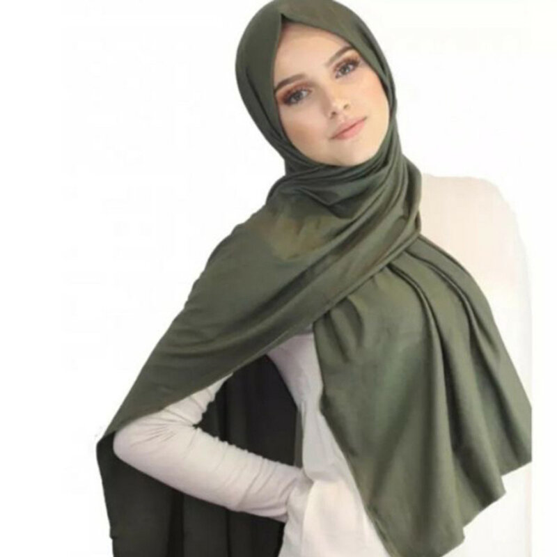 80*170cm Muslim Chiffon Hijab Shawls Scarf Women Solid Color Head Wraps Women Hijabs Scarves Ladies Foulard Femme Muslim Veil