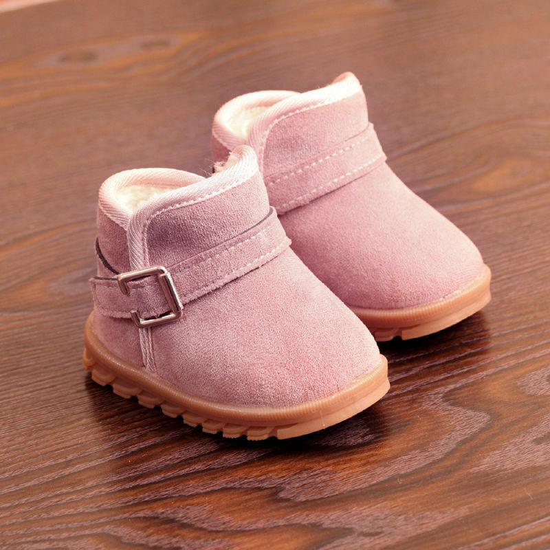 الشتاء طفل أحذية قطنية 1-2 سنة زائد المخملية سميكة بلون حذاء طفل صغير الفتيان والفتيات أحذية الثلوج أحذية الرضع