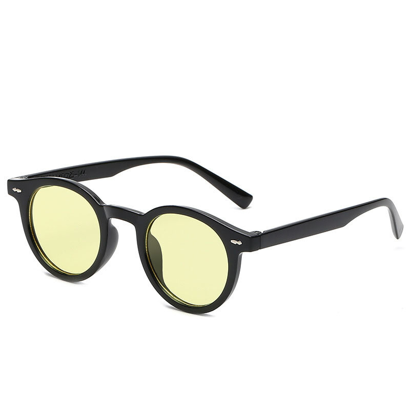 النظارات الشمسية الفاخرة مصمم إطار الكمبيوتر للنساء الرجال النظارات المستديرة Gafas خمر الرجعية Oculos الاتجاه Lunette في الهواء الطلق نظارات