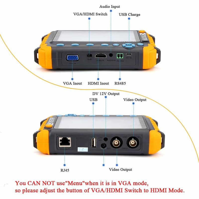 Iv8w CCTV تستر RS485 PTZ التحكم VGA HDMI المدخلات UTP كابل التناظرية كاميرات مراقبة ل 8MP AHD TVI CVI CVBS Cftv كاميرا اختبار