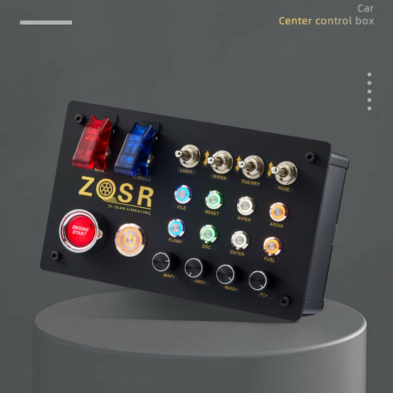 ZQSR الكمبيوتر USB يحاكي سباق السيارات صندوق التحكم المركزي صندوق زر التحكم متعدد الوظائف ل Fanatec Thrustmaster Simdid #6