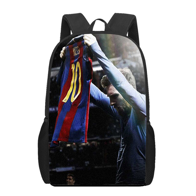 حقائب مدرسية للأولاد والبنات مطبوع عليها نجوم كرة القدم-ميسي حقائب مدرسية ثلاثية الأبعاد حقيبة أطفال حقيبة ظهر للأطفال حقيبة ظهر للأطفال