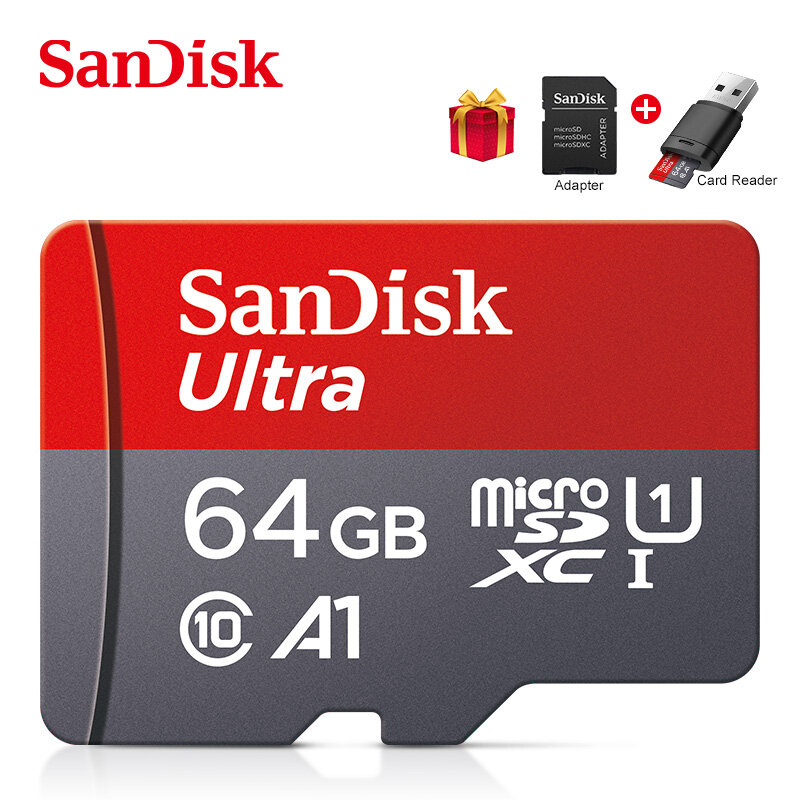 بطاقة سانديسك مايكرو SD 32G 64G 128G 200GB 256G 400GB بطاقة ذاكرة TF للتبديل لعبة مراقبة الفيديو الهاتف الذكي طائرات بدون طيار