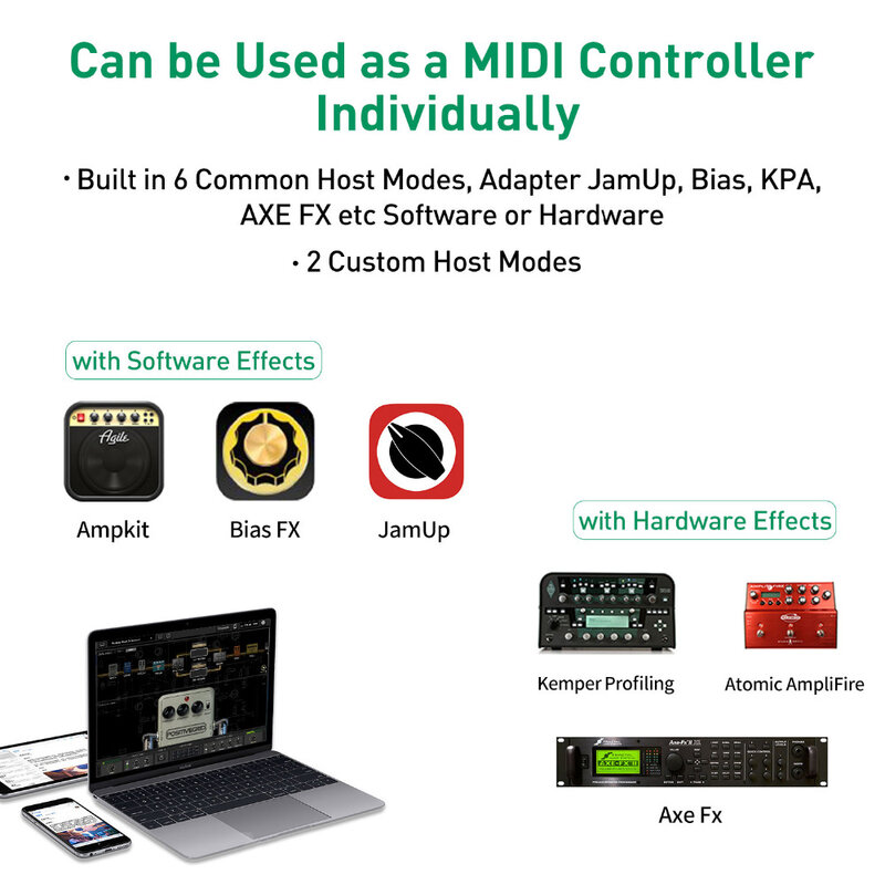 MeloAudio لهجة شيفتر ميجا ميدي القدم تحكم مع واجهة الصوت USB الغيتار تسجيل آيفون باد أجهزة أندرويد ماك