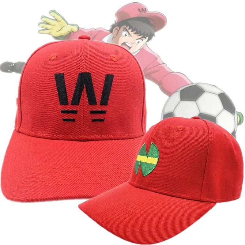 أنيمي الكابتن Tsubasa المدرسة الابتدائية تأثيري Wakabayashi جينزو قبعة بيسبول حمراء الكبار للجنسين الرياضة قبعة مطرزة دعامة عادية