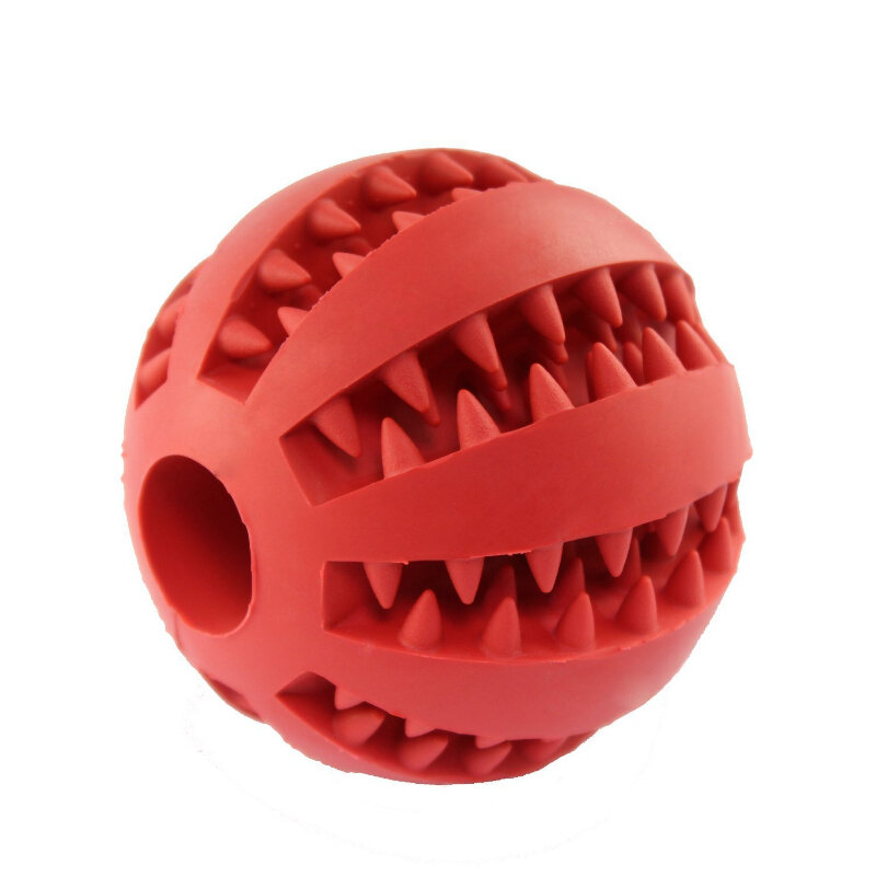 Dog Interactive Rubber Ball Dog Chew Toy Food Dispenser Ball Bite Resistant Clean Tooth Pet Dog Toy  Kong Dog Toy