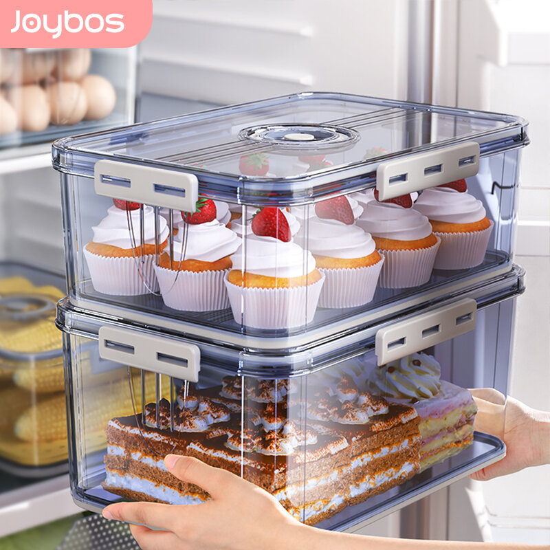 JOYBOS الثلاجة الفاكهة والخضروات الغذاء صندوق تخزين الغذاء الصف خاص الطازجة حفظ مختومة صندوق المطبخ المنظم صندوق