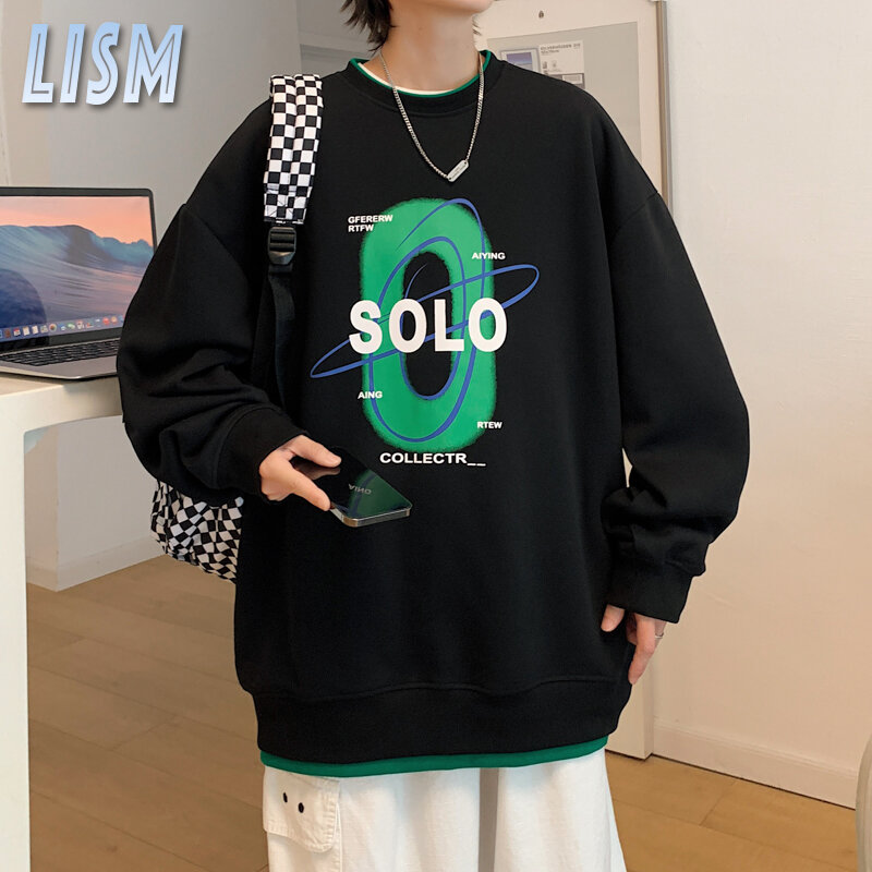 LISM موضة العلامة التجارية الرجال هوديس 2022 الخريف رجالي الهيب هوب بلوزات جديدة بلوزة كاجوال ملابس الشارع الشهير ملابس رجالي Harajuku