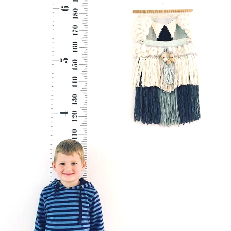 الطفل الأطفال الارتفاع مقياس غرفة الديكور جدار متر قياس ملصقات الشمال خشبية الاطفال الارتفاع النمو الرسم البياني حاكم #6