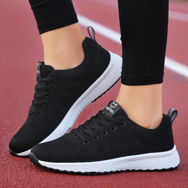 2022 Fashion Women Sneakers Lace Up Platform Shoes Outdoor Women Casual Shoes Comfortable Flat Zapatillas Mujer Female Footwear #2