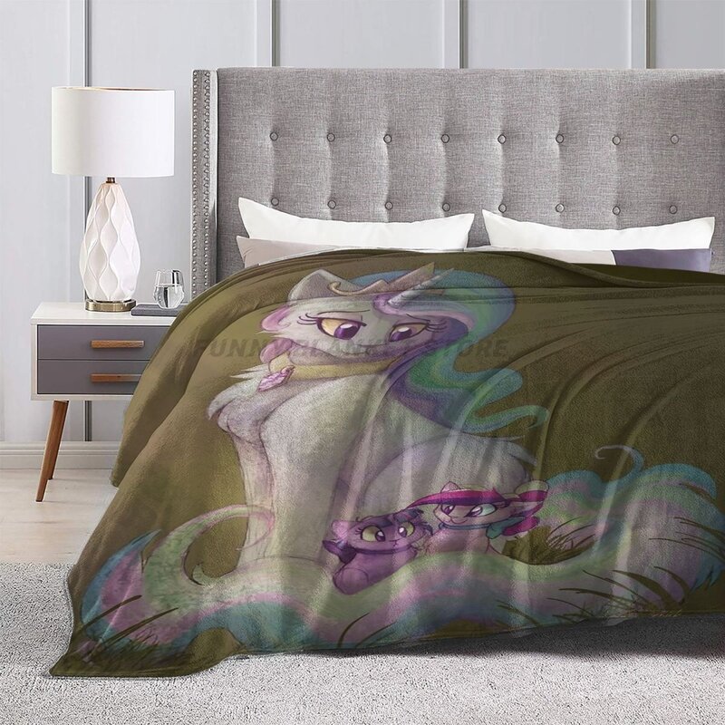 القطط الفروسية-Celestia يلقي البطانيات كلية الفانيلا لينة جدا الدافئة فراش للتنزه المفرش على السرير