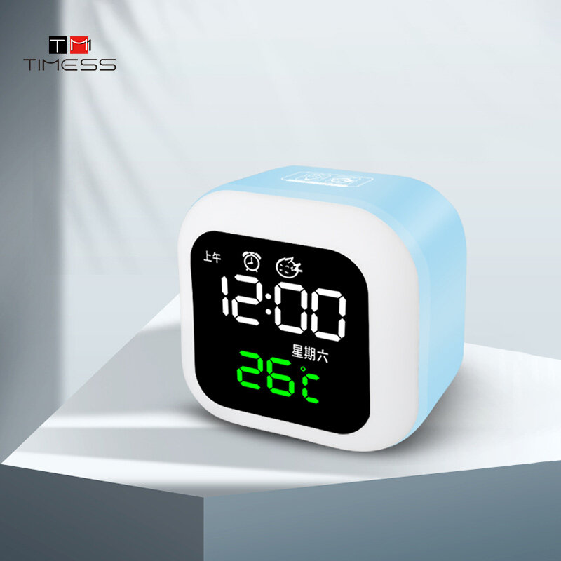 TIMESS Kids Alarm Clock Cute Digital Alarm Clock Kids Bedside Clock Kids Sleep Trainer Wake Up Night Light Electronics