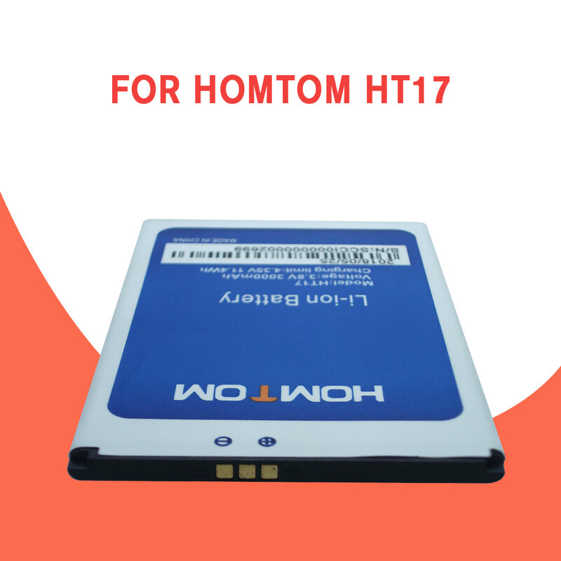 بطارية أصلية من HOMTOM طراز HT17 بقدرة 100% مللي أمبير في الساعة بطارية احتياطية بسعة كبيرة 3000 مللي أمبير في الساعة لهاتف HOMTOM HT17 Pro الذكي