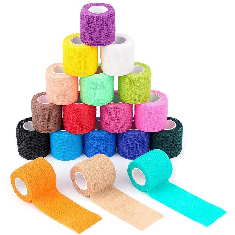 18 Pcs Self-Adhesive Sports Bandages 2 Inch/5Cm Each Roll First Aid Band Elastic Tape For Wrists Ankles Sports Injuries #1