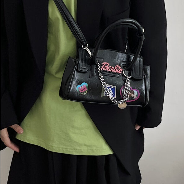 Xiuya Y2k موتو السائق حقائب كروسبودي سلسلة موضة 2022 الصيف القوطية الربط حقائب للنساء بولي Leather جلدية ترينديول حقائب الإناث