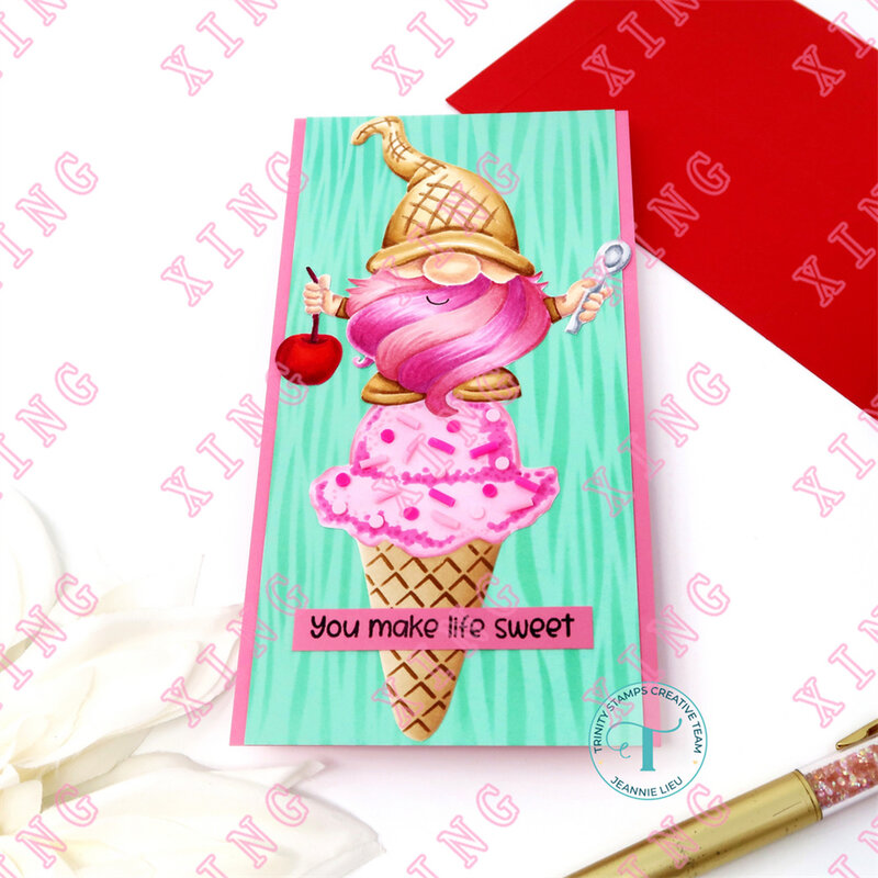 2022 Scrapbook Embossing Decoration Metal Cutting Dies Little Layered Ice Cream Cone Molds Diy Gift Card Craft Layering Stencils #2