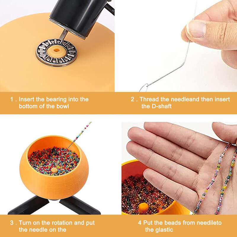 Bead Spinner Manual Fast Beader Connection Jewelry Bracelet Making Bead String Tool Crafts DIY Making Bead Spinner Holder