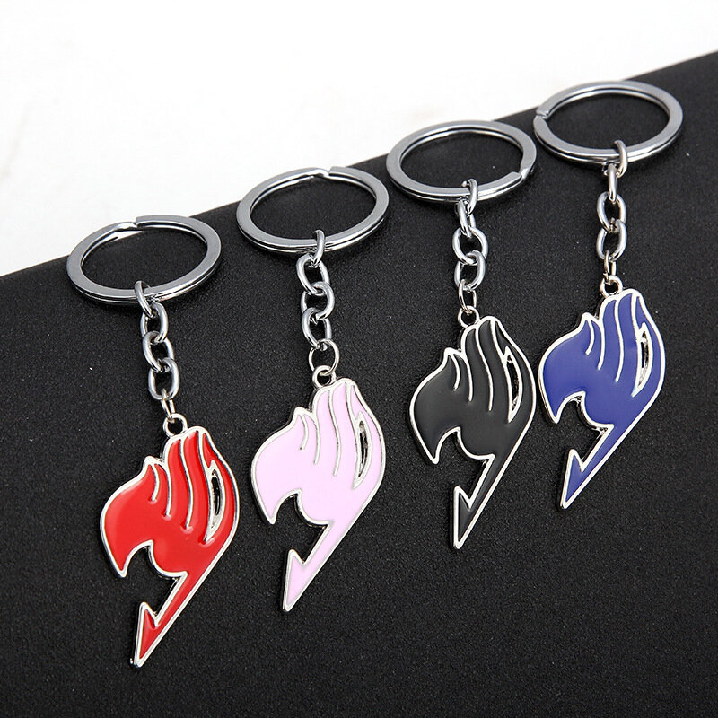 أنيمي الجنية الذيل المفاتيح الكرتون مفتاح كيرينغ سلسلة الدعائم حلقة موضة كول تأثيري اكسسوارات هدايا مجوهرات الجنية الذيل #5