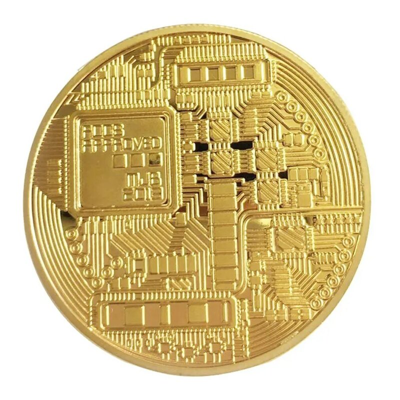 1 قطعة تذكارية الإبداعية مطلية بالذهب بيتكوين عملة المادية الذهب تحصيل مجموعة فنية بيتكوين هدية تذكارية المادية