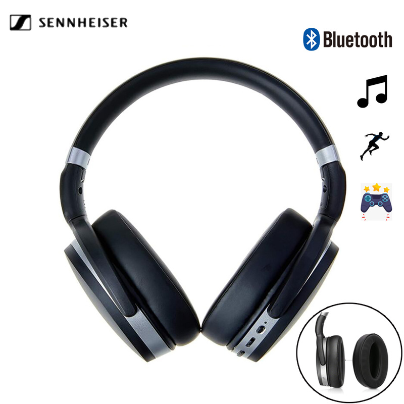 Sennheiser أحدث HD4.50 BTNC سماعة لاسلكية تعمل بالبلوتوث عميق باس سماعات عزل الضوضاء سماعات أذن استريو سماعات الألعاب الرياضية