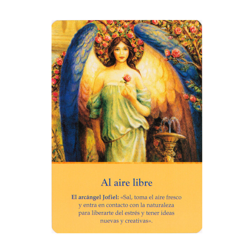بطاقات Archangel Oracle للمبتدئين ، بطاقات divinator ، الملائكة ، كتيب إسباني ، 45 بطاقة