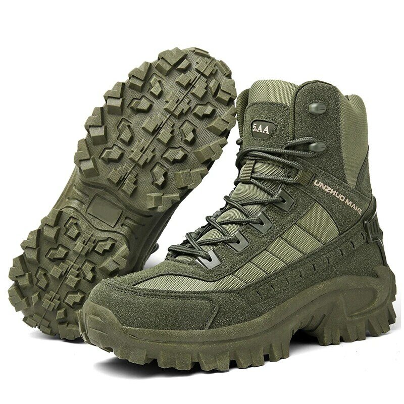 2023 جديد الشتاء الأحذية العسكرية التكتيكية الرجال الأحذية قوة خاصة الجلود الصحراء القتالية حذاء بوت بطول الكاحل الجيش أحذية رجالي حجم كبير #2