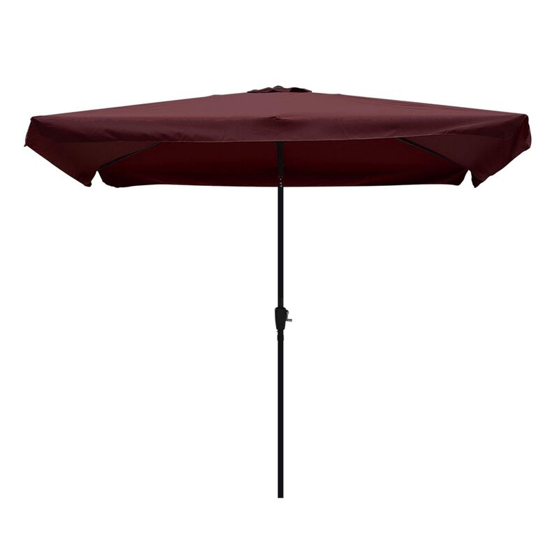 مظلة طاردة للمياه للفناء 10x6.5ft تتميز بمظلة مستطيلة باللون الأحمر الخمري