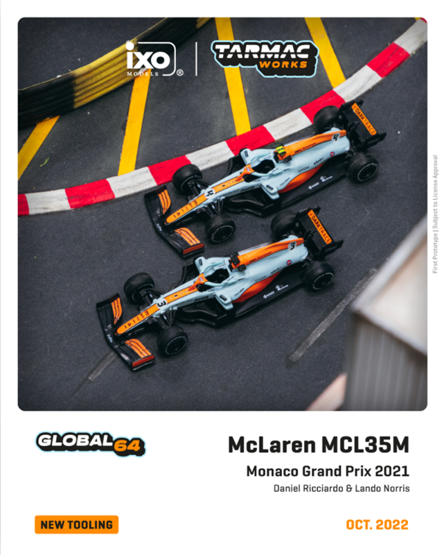 TW Tarmac يعمل 1:64 McLaren MCL35M F1 مجموعة من يموت الصب سبيكة سيارة الديكور نموذج اللعب #1