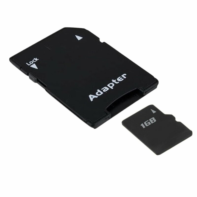 أسود كامل الحجم 31*23*2 مللي متر قابل للقفل لحماية المحتويات TF قارئ بطاقات مايكرو SD إلى SD بطاقة الذاكرة محول محول