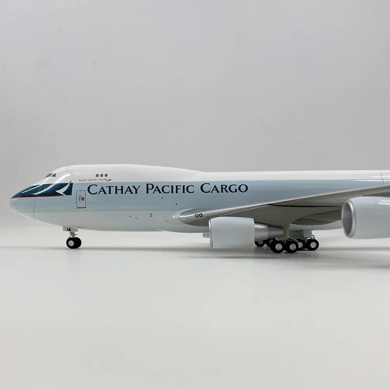 1:200 نموذج مقياس كاثي باسيفيك 747-400 طائرة الطيران ديكاست اللعب مجموعة هدية تذكارية عرض الديكور للطفل