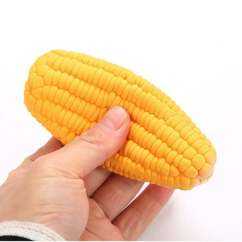 Pet Toys Squeak Toys Latex Corn shape Puppy Dogs Toy Pet Supplies Training Playing Chewing Dog Toys For Small Dogs