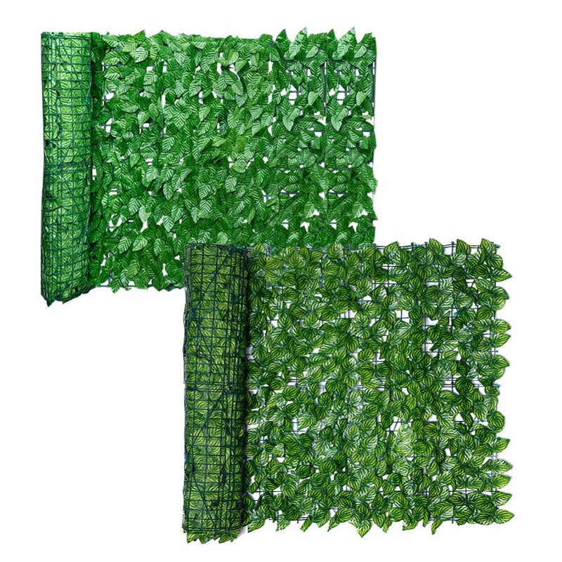 محاكاة النبات سياج الشبت الأخضر يترك متعدد الوظائف الخصوصية المنزل حديقة فناء تخضير زخرفة للسياج أوراق وهمية
