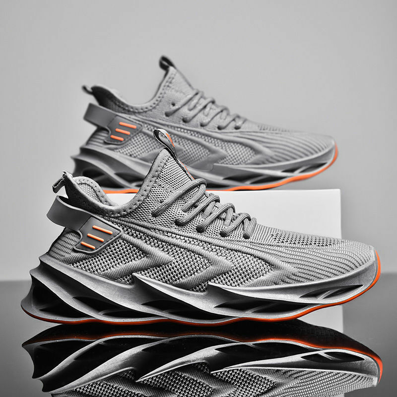 2021 جديد الخريف احذية الجري الرجال تحلق شبكة منسوجة تنفس الاتجاه طالب أحذية رياضية احذية الجري الرجال