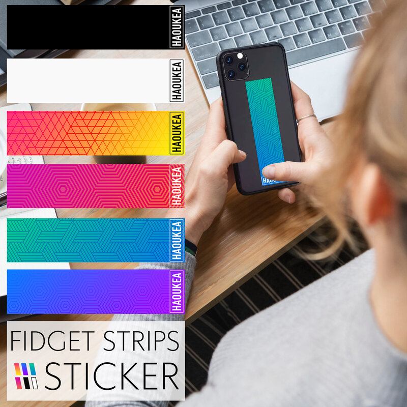 Decompression Color Bar Stickers To Vent Pressure-Relief Solid Color Stickers To Relieve Stress and Anxiety Gradient Stickers