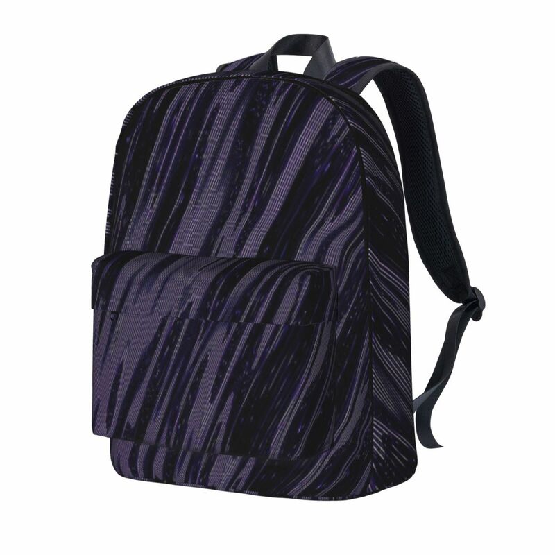 الأرجواني الداكن خطوط ثلاثية الأبعاد 3 البعد حقائب باردة 2022 Mochila شولدر حقيبة الظهر الإناث الحقائب المدرسية #2