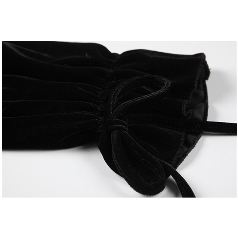فستان أسود ربيعي بفيونكة مرصعة بحجر الراين للنساء من المخمل برقبة مربعة الخصر النحيف المثير بأشكال أوراق اللوتس تنورة قصيرة للنساء