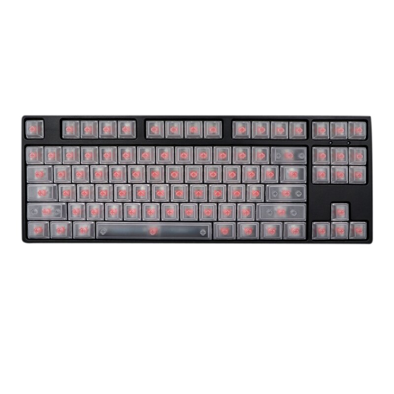 Transparent Backlight Keycap Cherry Height Compatible TKL87 104 108 Mechanical Gaming Keyboard ABS Keycaps