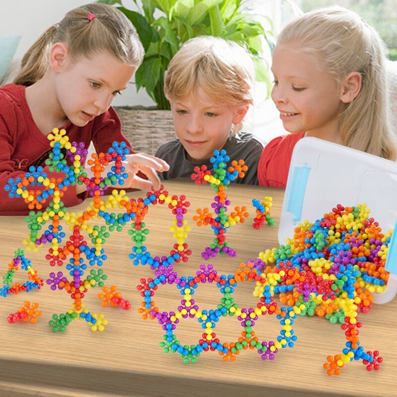 N80C أطفال ألعاب الجذعية ألعاب تعليمية بناء أقراص مجموعات مع صندوق تخزين للأطفال