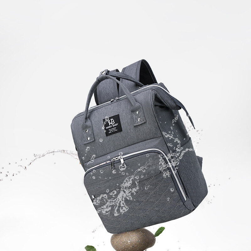 حفاضات الطفل تغيير أكياس سعة كبيرة المحمولة الأم حقيبة السفر مقاوم للماء القماش حفاضات الطفل حقيبة #5
