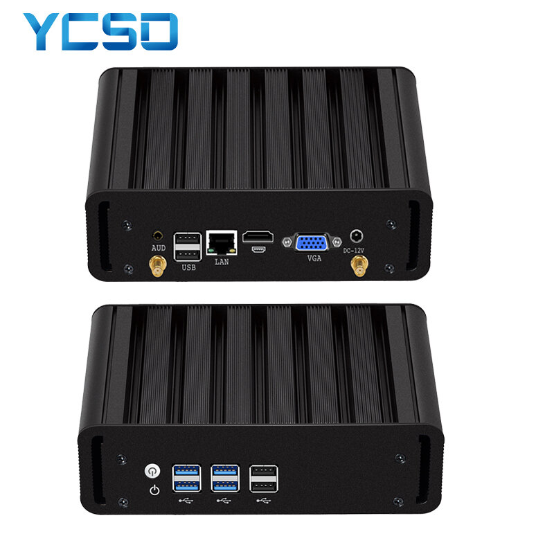 YCSD جهاز كمبيوتر صغير إنتل كور i7 5500U i5 4200U ويندوز 10 لينكس VGA HDMI 8USB مايكرو بدون مروحة الكمبيوتر Minipc Htpc رقيقة العميل Nuc Ps