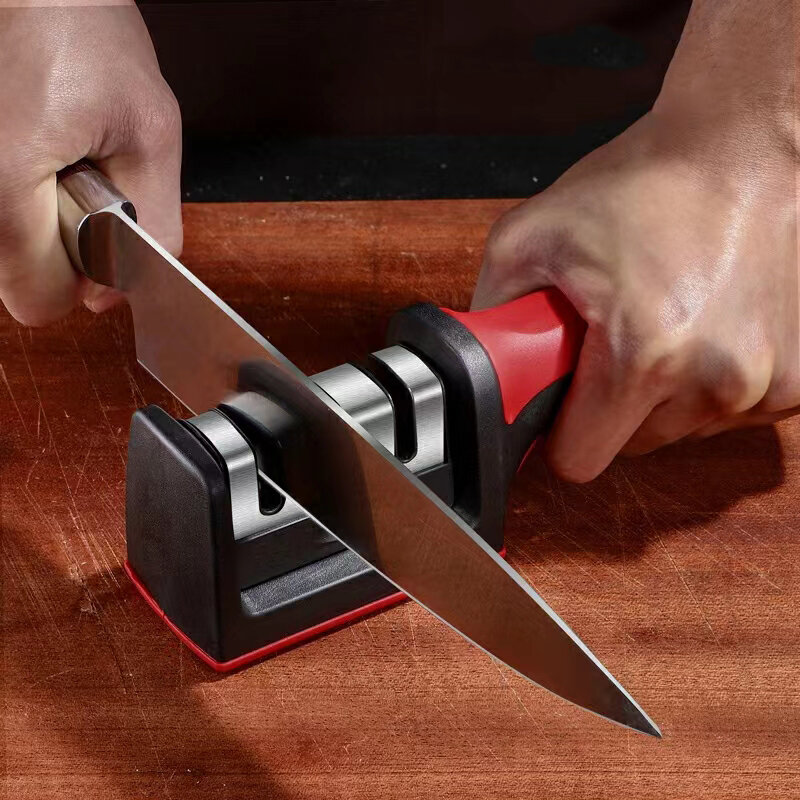 سكين المطبخ مبراة متعددة الوظائف 4 مراحل التنغستن الصلب سكين من السيراميك شحذ أداة المطبخ المهنية