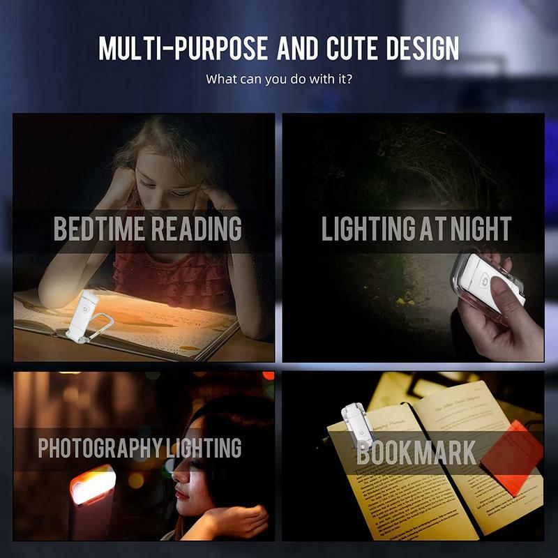 كتاب ضوء LED كليب على كتاب أضواء الضوء الأزرق حجب العين الرعاية مصباح 3 سطوع قابل للتعديل كليب على LED كتاب ضوء للأطفال