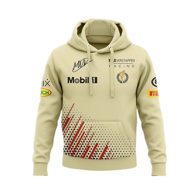F1 2023 السائقين بطل العالم تي شيرت ماكس تنفس المشجعين الخريف الشتاء جديد F1 القطبية سباق قميص الرجال هوديي عادية
